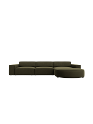 4-Sitzer Design Ecksofa „Jodie“ mit abgerundeter Chaiselongue Chosen by Bloomingloft