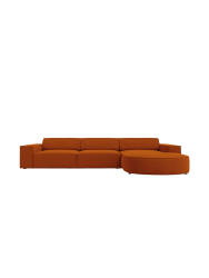 4-Sitzer Design Ecksofa „Jodie“ mit abgerundeter Chaiselongue Chosen by Bloomingloft