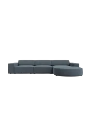 4-Sitzer Design Ecksofa „Jodie“ mit abgerundeter Chaiselongue Chosen by Bloomingloft
