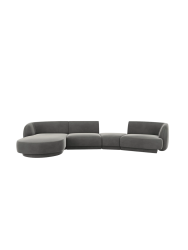 Modulares Design Ecksofa „Miley“ mit abgerundeter Form und (5-Sitzer) Chosen by Bloomingloft