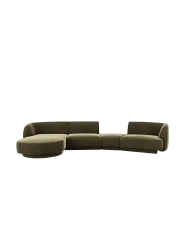 Modulares Design Ecksofa „Miley“ mit abgerundeter Form und (5-Sitzer) Chosen by Bloomingloft