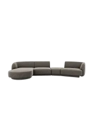 Modulares Design Ecksofa „Miley“ mit abgerundeter Form und (5-Sitzer) Chosen by Bloomingloft