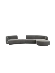Modulares Design Ecksofa „Miley“ mit abgerundeter Form und (5-Sitzer) Chosen by Bloomingloft