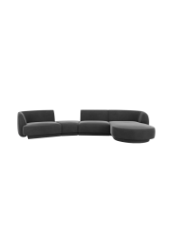 Modulares Design Ecksofa „Miley“ mit abgerundeter Form und (5-Sitzer) Chosen by Bloomingloft