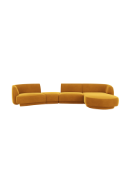 Modulares Design Ecksofa „Miley“ mit abgerundeter Form und (5-Sitzer) Chosen by Bloomingloft