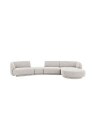 Modulares Design Ecksofa „Miley“ mit abgerundeter Form und (5-Sitzer) Chosen by Bloomingloft