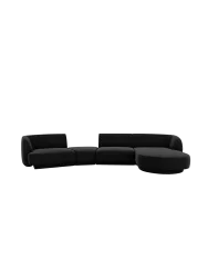Modulares Design Ecksofa „Miley“ mit abgerundeter Form und (5-Sitzer) Chosen by Bloomingloft