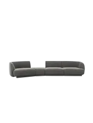 Modulares Design Sofa „Miley“ mit abgerundeter Form (6-Sitzer) Chosen by Bloomingloft