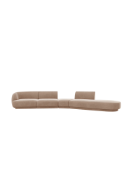Modulares Design Sofa „Miley“ mit abgerundeter Form (7-Sitzer) Chosen by Bloomingloft