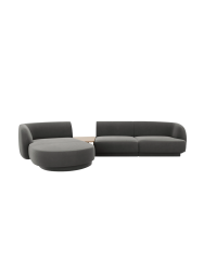 Modulares Design Ecksofa „Miley“ mit Beistelltisch (3-Sitzer) Chosen by Bloomingloft