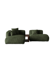 Modulares, 3-Sitzer Design Ecksofa „Martina“ mit Beistelltisch Micadoni