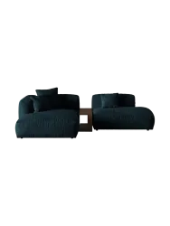 Modulares, 3-Sitzer Design Ecksofa „Martina“ mit Beistelltisch Micadoni