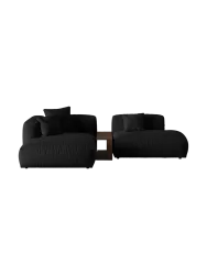 Modulares, 3-Sitzer Design Ecksofa „Martina“ mit Beistelltisch Micadoni