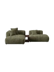 Modulares, 3-Sitzer Design Ecksofa „Martina“ mit Beistelltisch Micadoni