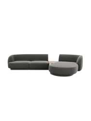 Modulares Design Ecksofa „Miley“ mit Beistelltisch (3-Sitzer) Chosen by Bloomingloft
