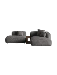 Modulares, 3-Sitzer Design Ecksofa „Martina“ mit Beistelltisch Micadoni