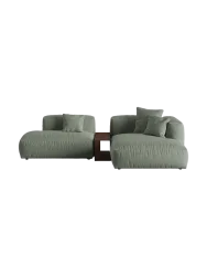 Modulares, 3-Sitzer Design Ecksofa „Martina“ mit Beistelltisch Micadoni