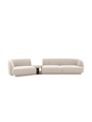 Modulares Design Sofa „Miley“ mit Beistelltisch (3-Sitzer) Chosen by Bloomingloft