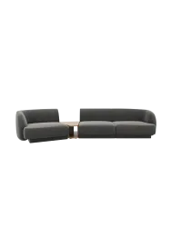 Modulares Design Sofa „Miley“ mit Beistelltisch (3-Sitzer) Chosen by Bloomingloft