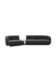Modulares Design Sofa „Miley“ mit Beistelltisch (3-Sitzer) Chosen by Bloomingloft