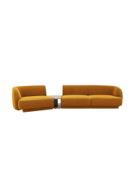 Modulares Design Sofa „Miley“ mit Beistelltisch (3-Sitzer) Chosen by Bloomingloft