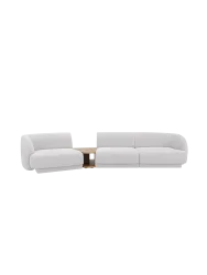 Modulares Design Sofa „Miley“ mit Beistelltisch (3-Sitzer) Chosen by Bloomingloft