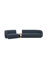 Modulares Design Sofa „Miley“ mit Beistelltisch (3-Sitzer) Chosen by Bloomingloft