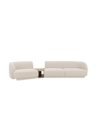 Modulares Design Sofa „Miley“ mit Beistelltisch (3-Sitzer) Chosen by Bloomingloft