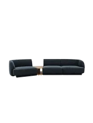 Modulares Design Sofa „Miley“ mit Beistelltisch (3-Sitzer) Chosen by Bloomingloft