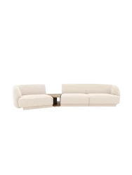 Modulares Design Sofa „Miley“ mit Beistelltisch (3-Sitzer) Chosen by Bloomingloft
