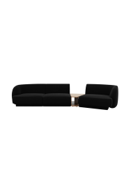 Modulares Design Sofa „Miley“ mit Beistelltisch (3-Sitzer) Chosen by Bloomingloft