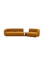 Modulares Design Sofa „Miley“ mit Beistelltisch (3-Sitzer) Chosen by Bloomingloft