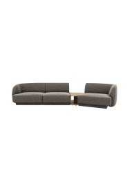 Modulares Design Sofa „Miley“ mit Beistelltisch (3-Sitzer) Chosen by Bloomingloft
