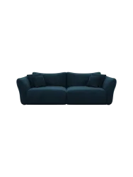 2-Sitzer Design Sofa „Monaco“ mit Samtbezug Samtbezug Petrol dunkel BLOOMINGLOFT Collection