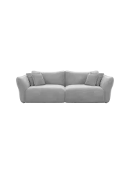 2-Sitzer Design Sofa „Monaco“ mit Samtbezug Samtbezug Hellgrau BLOOMINGLOFT Collection