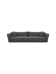 3-Sitzer Design Sofa „Monaco“ mit Strukturstoff-Bezug Strukturstoff Anthrazit BLOOMINGLOFT Collection