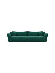 3-Sitzer Design Sofa „Monaco“ mit Samtbezug Samtbezug Grün BLOOMINGLOFT Collection