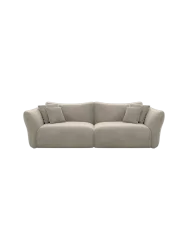 3-Sitzer Design Sofa „Monaco“ mit Samtbezug Samtbezug Beige dunkel BLOOMINGLOFT Collection