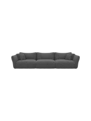 4-Sitzer Design Sofa „Monaco“ mit Bouclé-Bezug Bouclé Graphit BLOOMINGLOFT Collection