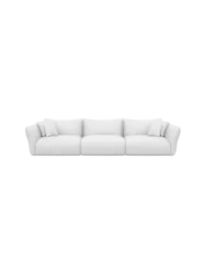 4-Sitzer Echtleder Design Sofa „Monaco“ Echtleder White BLOOMINGLOFT Collection