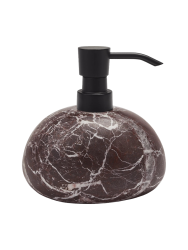 Handgefertigter, luxuriöser Seifenspender „Mundo Rosso“ aus Marmor Aquanova