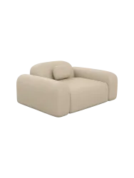 Design Echtleder Loungesessel „Nabucca“ Echtleder Beige BLOOMINGLOFT Collection