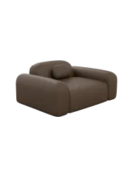 Design Echtleder Loungesessel „Nabucca“ Echtleder Dark Brown BLOOMINGLOFT Collection