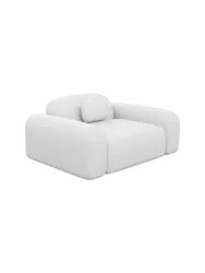 Design Echtleder Loungesessel „Nabucca“ Echtleder White BLOOMINGLOFT Collection