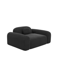 Design Loungesessel „Nabucca“ mit Strukturstoff-Bezug Strukturstoff Schwarz BLOOMINGLOFT Collection