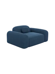 Design Loungesessel „Nabucca“ mit Strukturstoff-Bezug Strukturstoff Dunkelblau BLOOMINGLOFT Collection