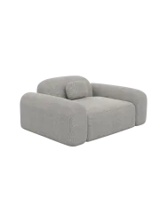 Design Loungesessel „Nabucca“ mit Strukturstoff-Bezug Strukturstoff Hellgrau BLOOMINGLOFT Collection
