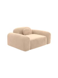 Design Loungesessel „Nabucca“ mit Samtbezug Samtbezug Beige BLOOMINGLOFT Collection