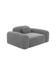Design Loungesessel „Nabucca“ mit Samtbezug Samtbezug Dunkelgrau BLOOMINGLOFT Collection