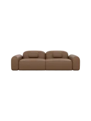 2-Sitzer Design Echtleder Sofa „Nabucca“ Echtleder Choco Brown BLOOMINGLOFT Collection